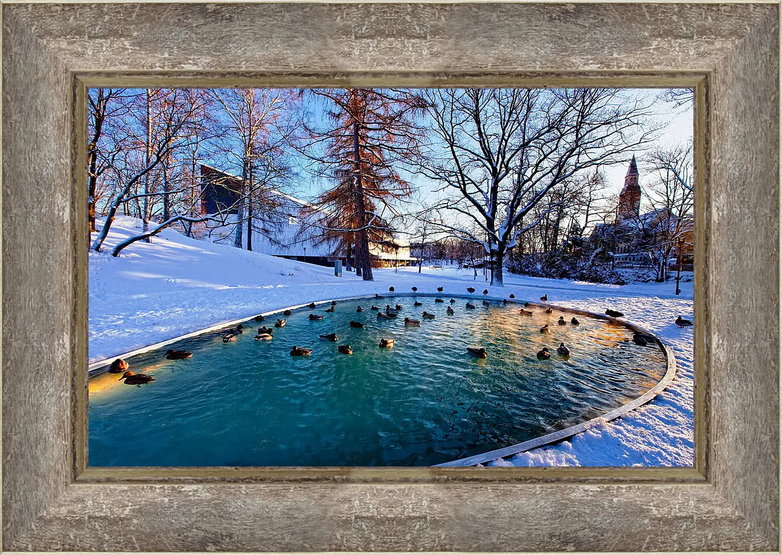Картина в раме - Зима