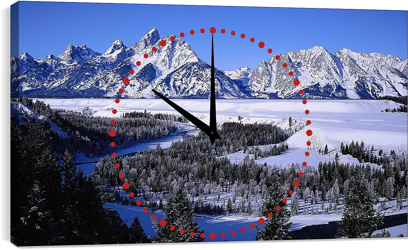 Часы картина - Зима