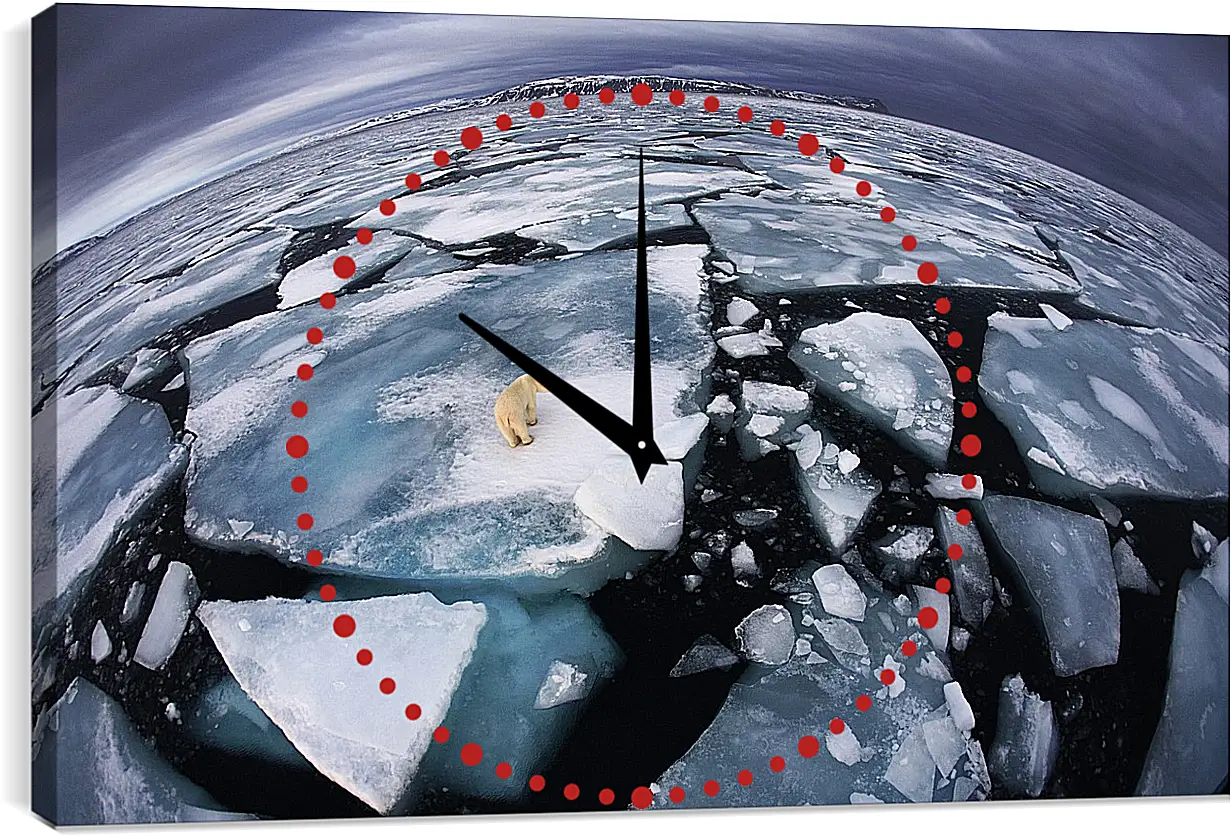 Часы картина - Зима