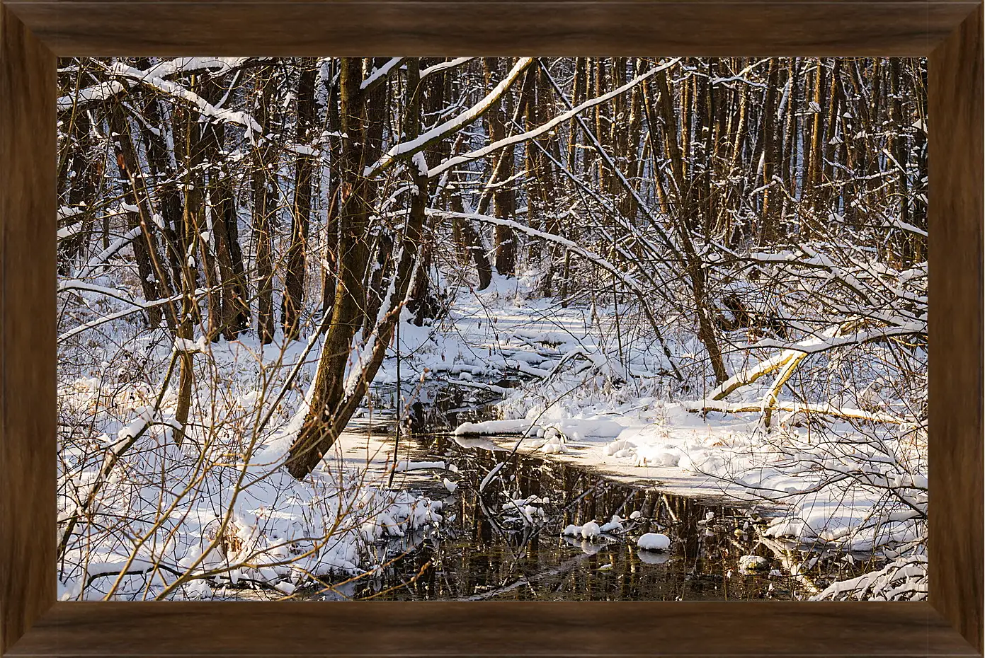 Картина в раме - Зима