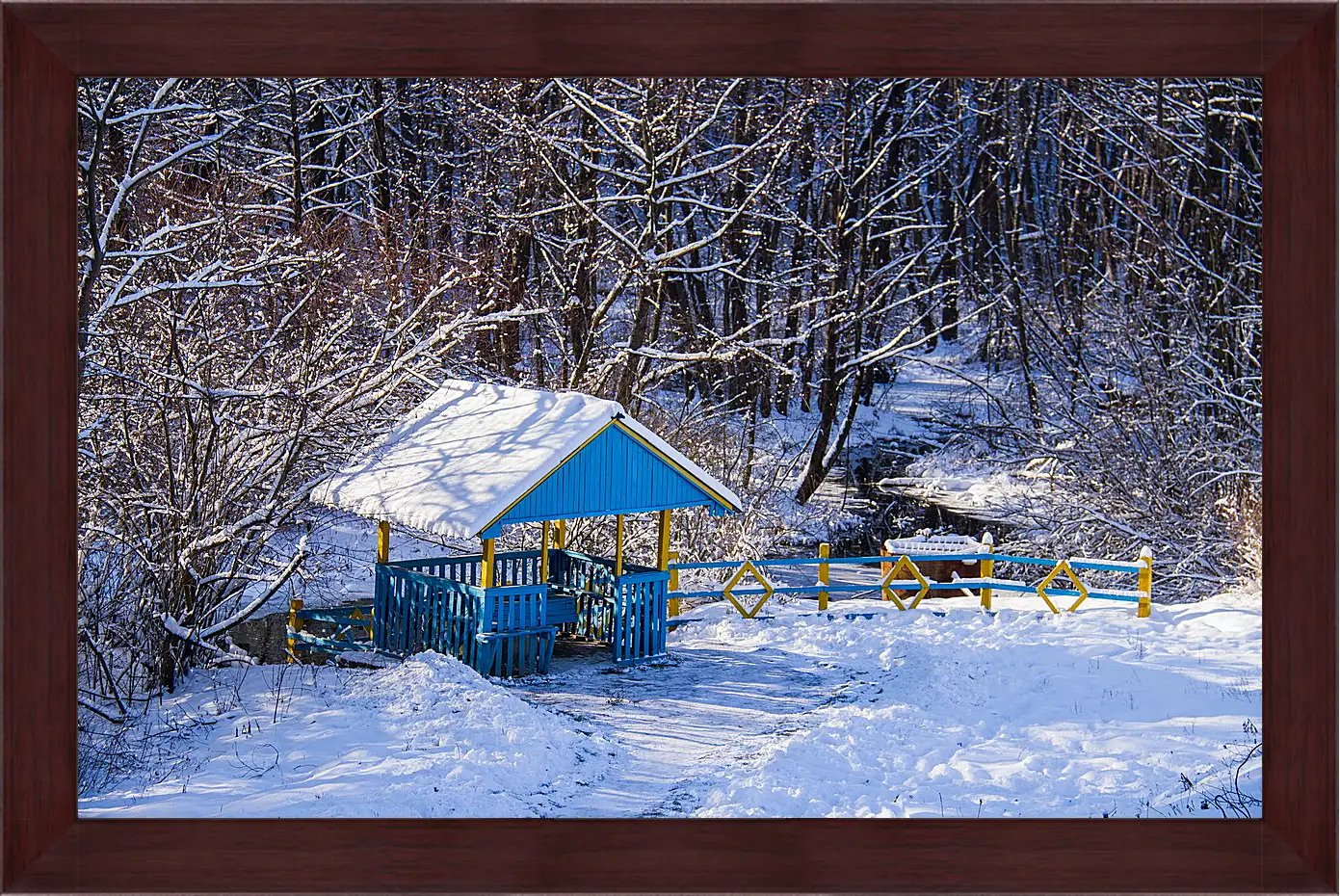 Картина в раме - Зима