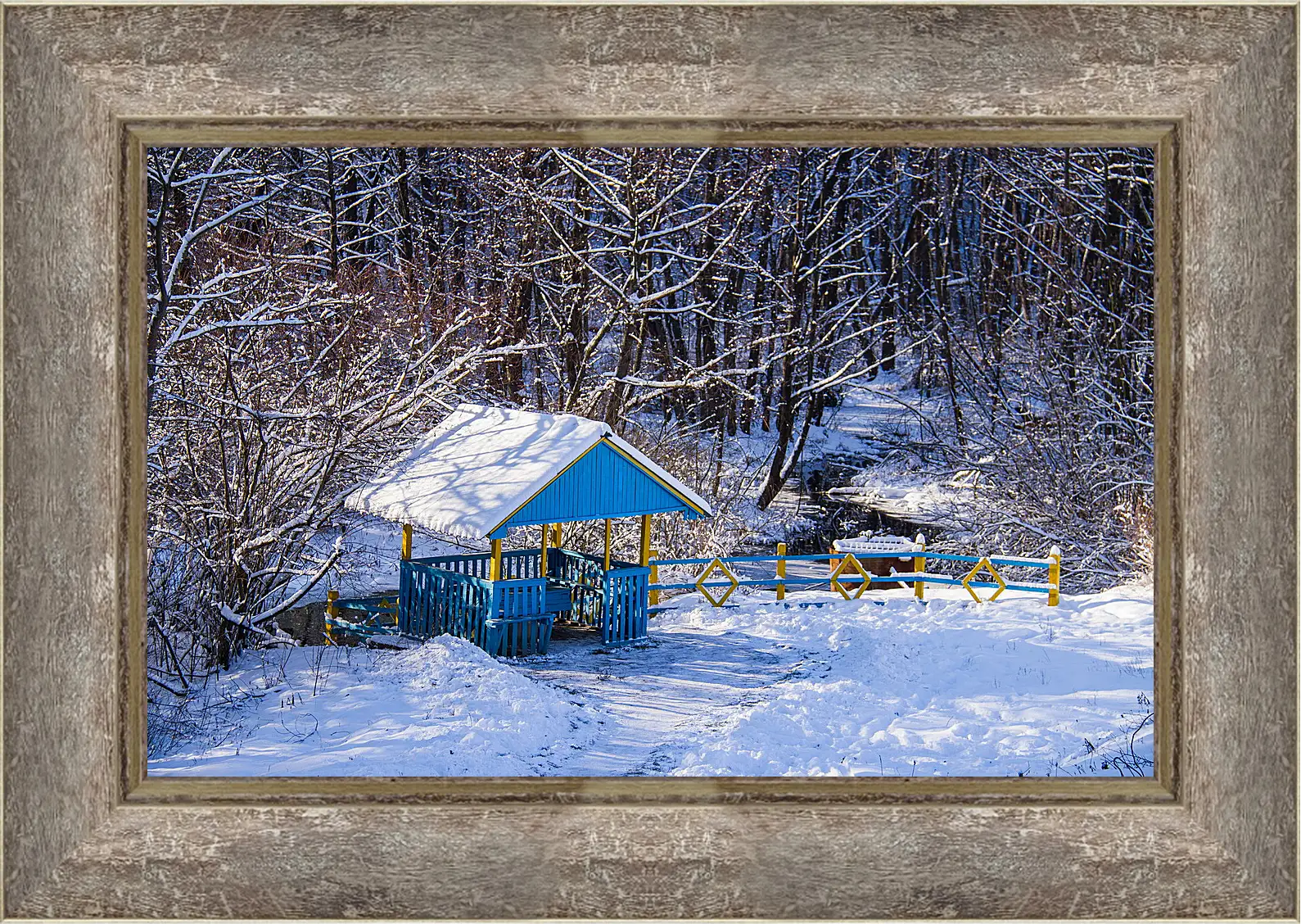 Картина в раме - Зима