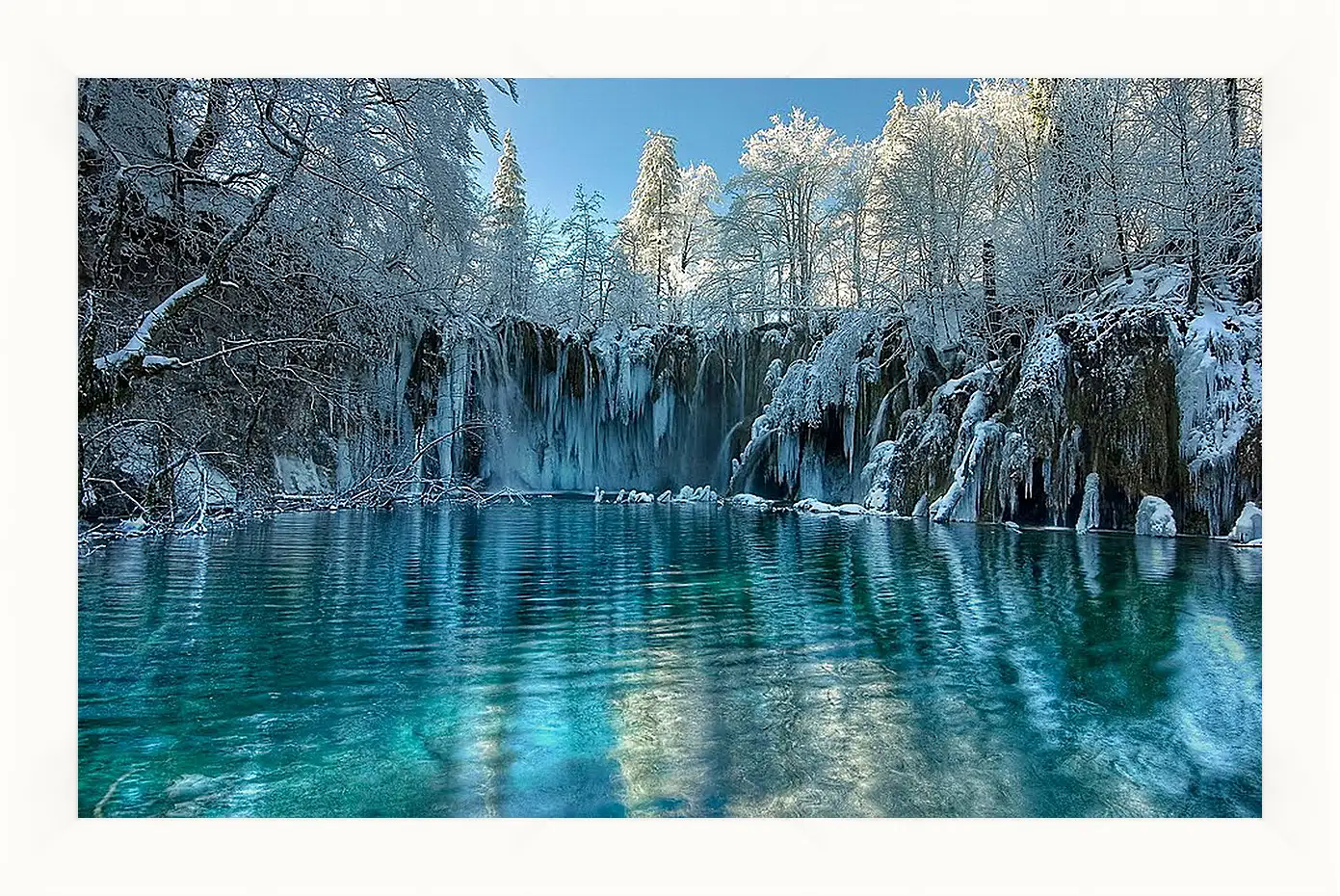 Картина в раме - Зима