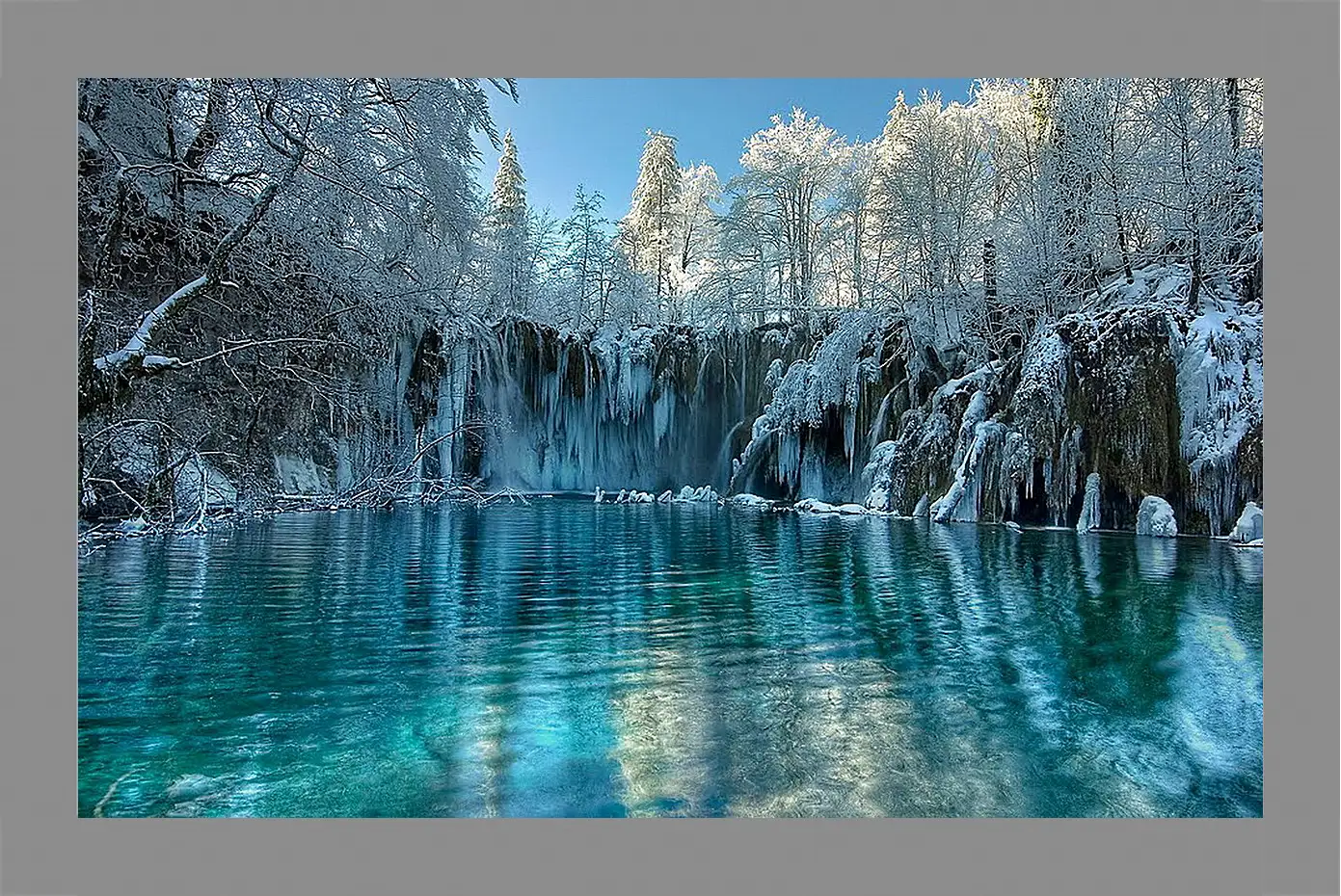 Картина в раме - Зима