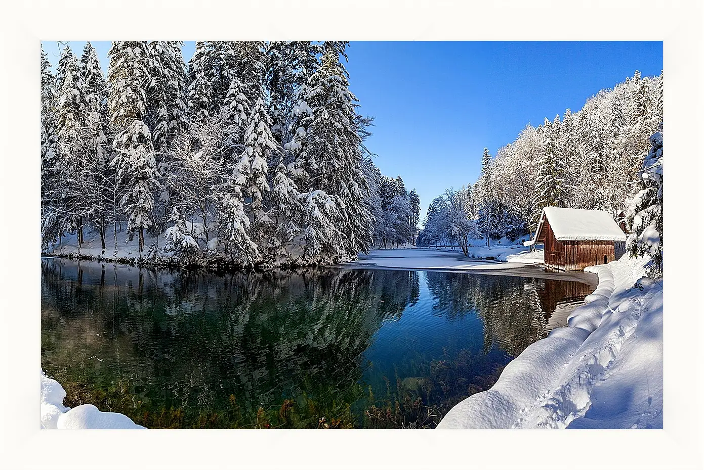 Картина в раме - Зима