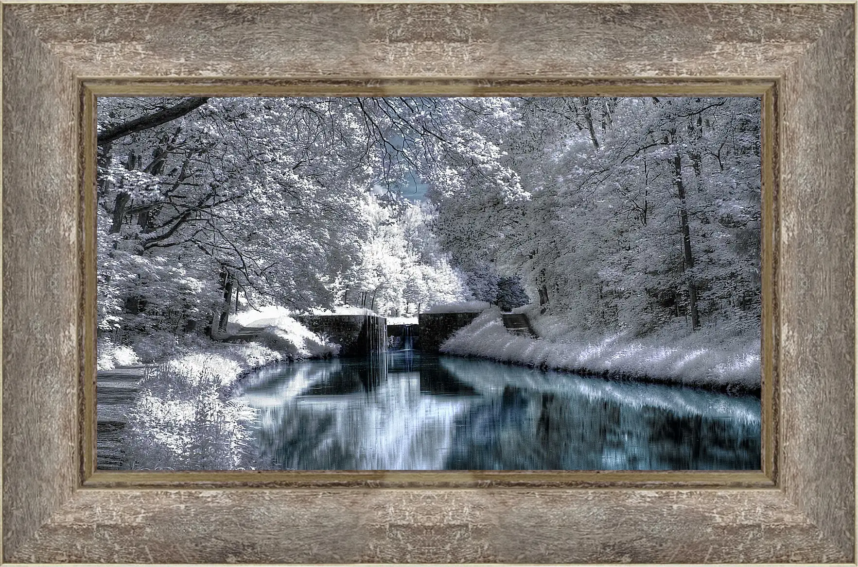 Картина в раме - Зима