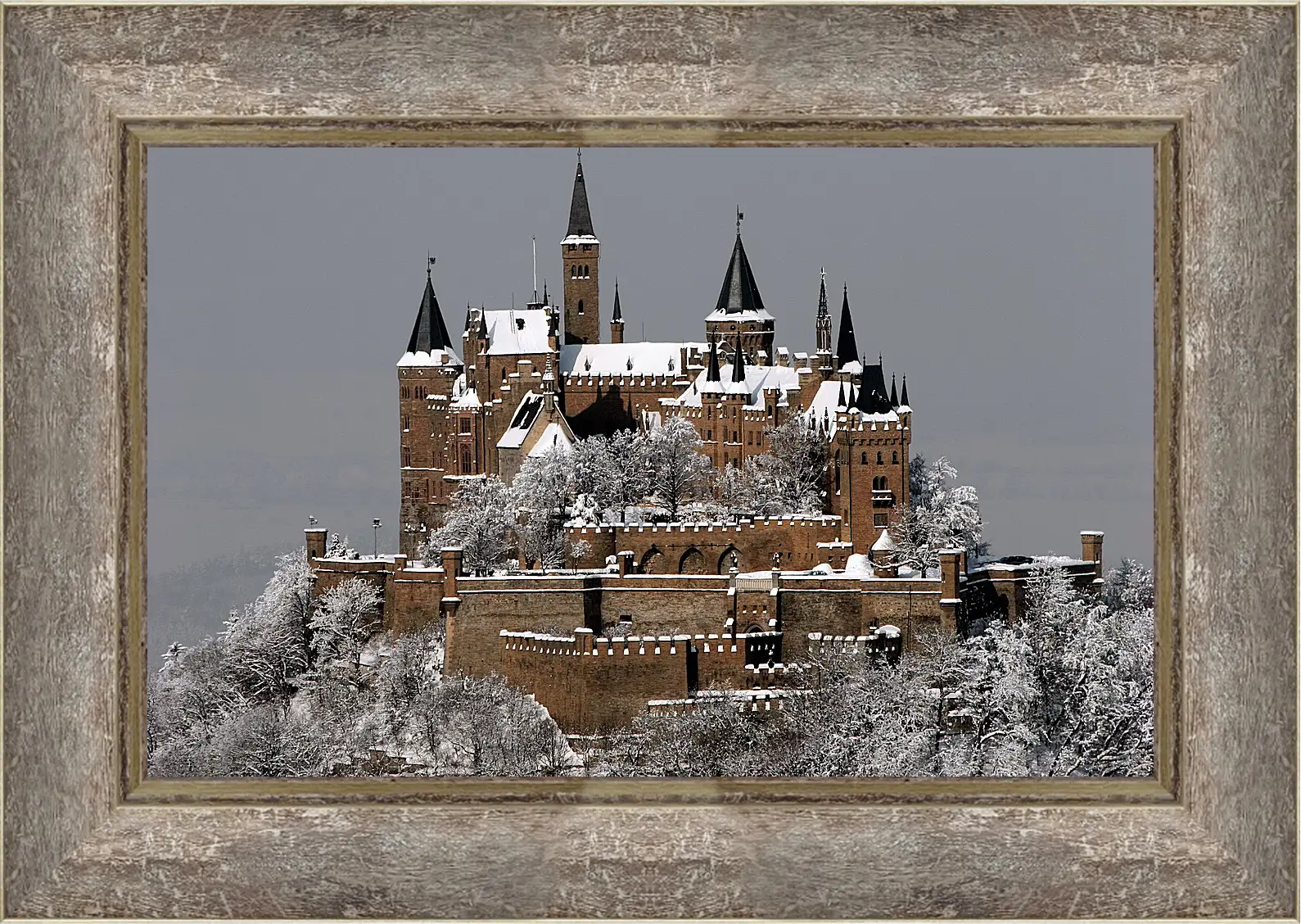 Картина в раме - Зима