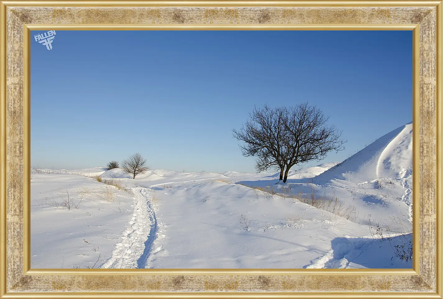 Картина в раме - Зима