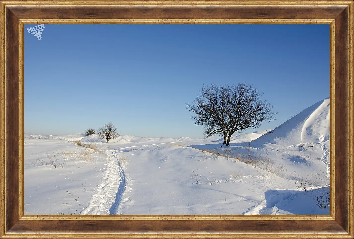 Картина в раме - Зима