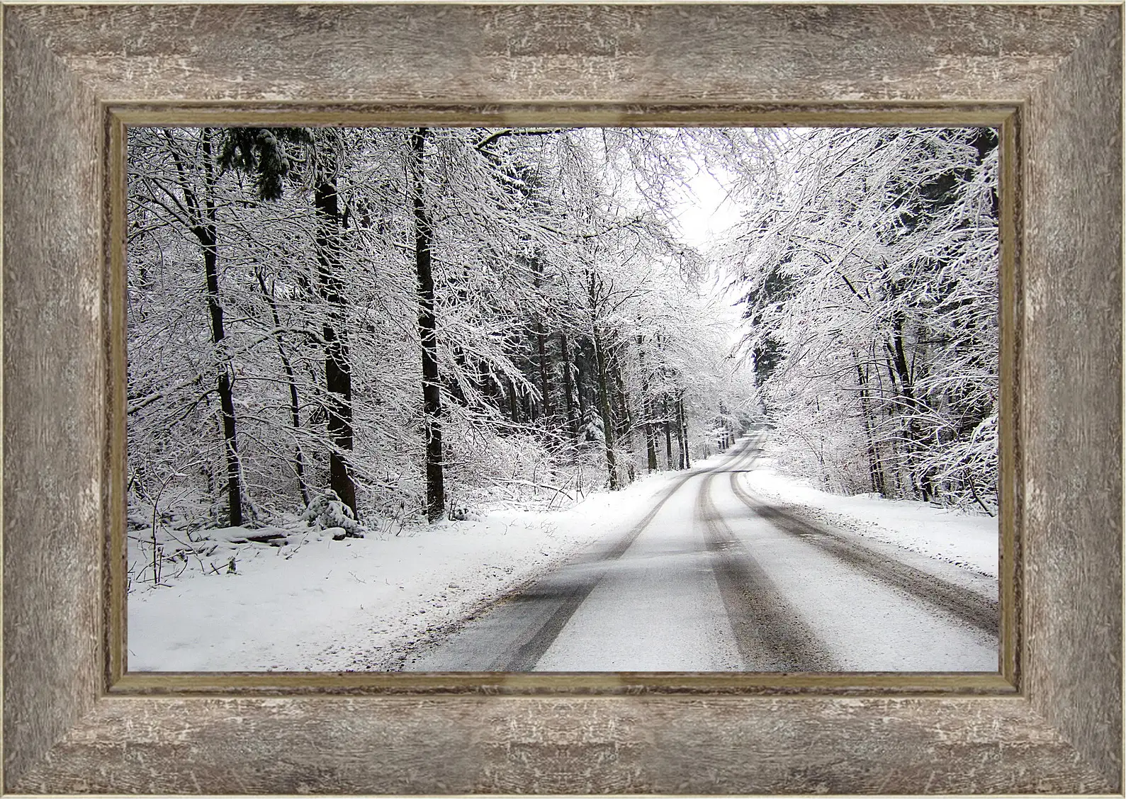 Картина в раме - Зима