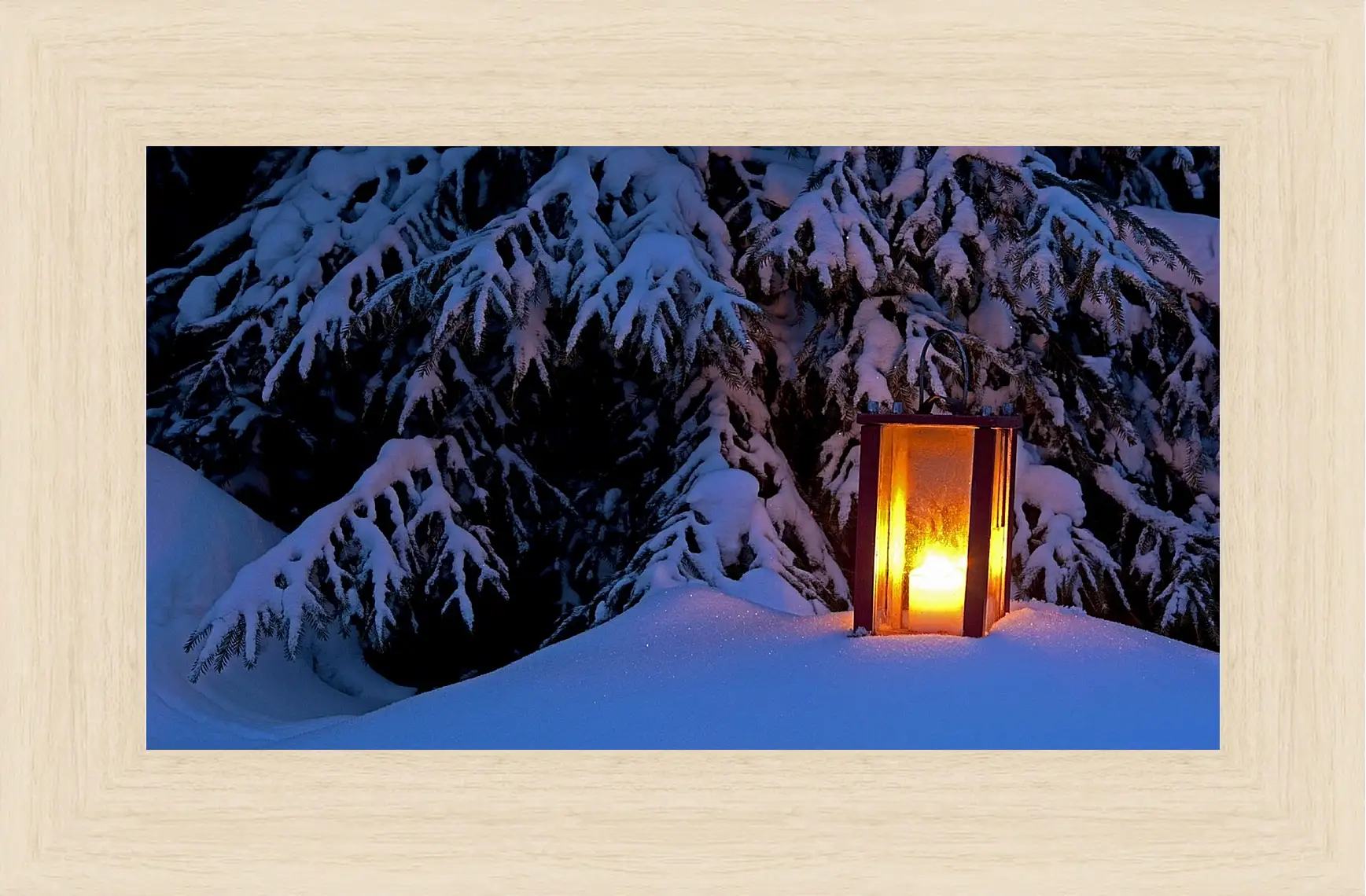 Картина в раме - Зима