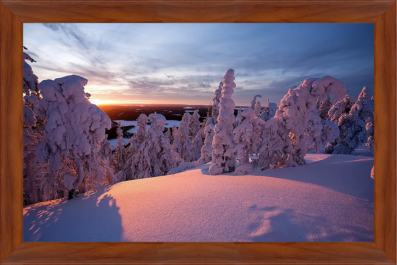 Картина в раме - Зима