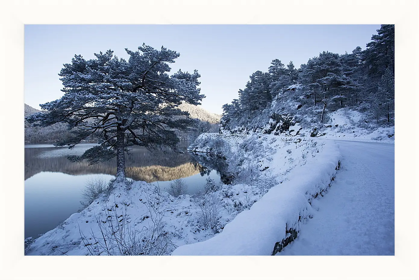 Картина в раме - Зима