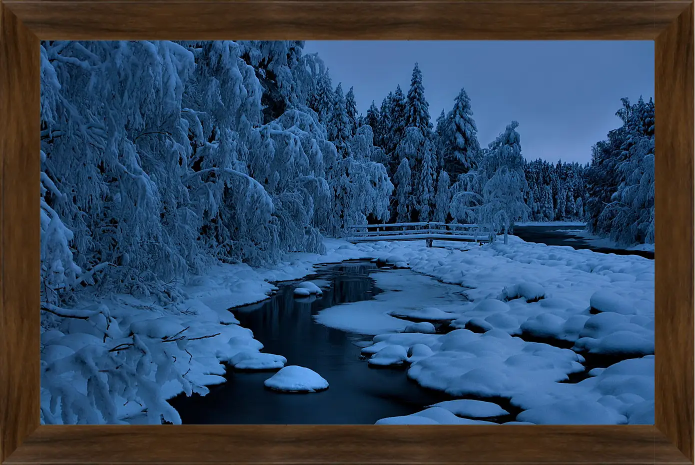 Картина в раме - Зима