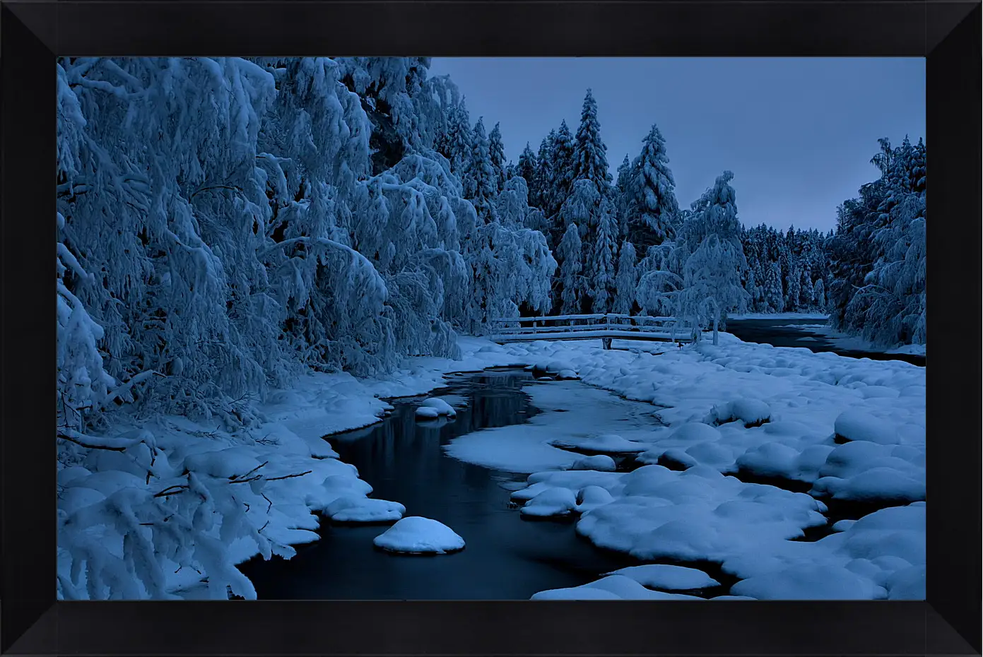 Картина в раме - Зима