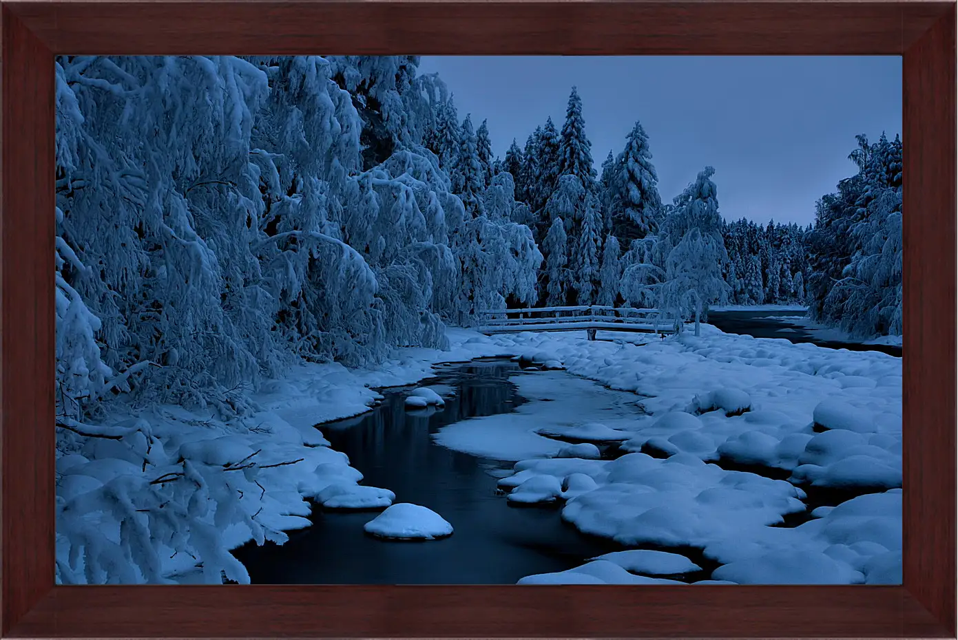 Картина в раме - Зима