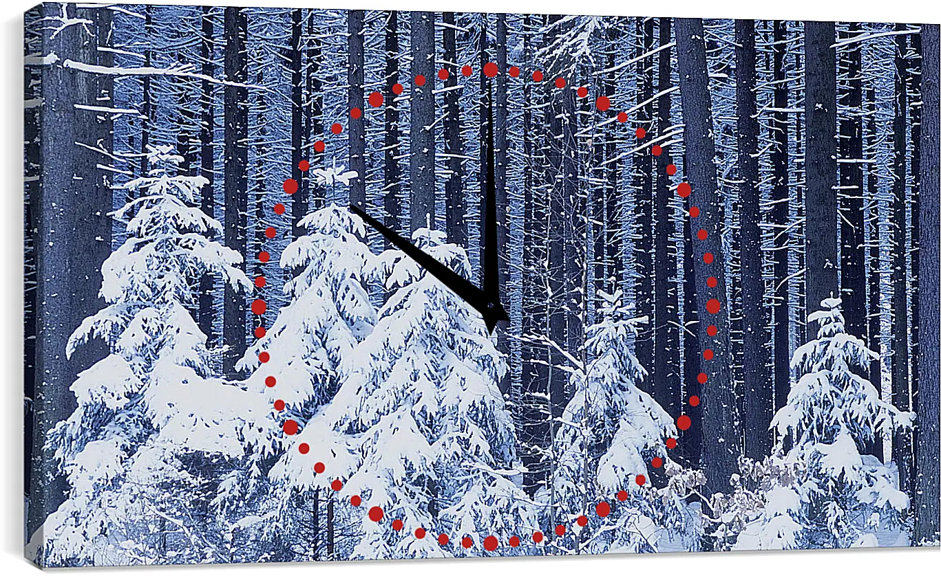 Часы картина - Зима