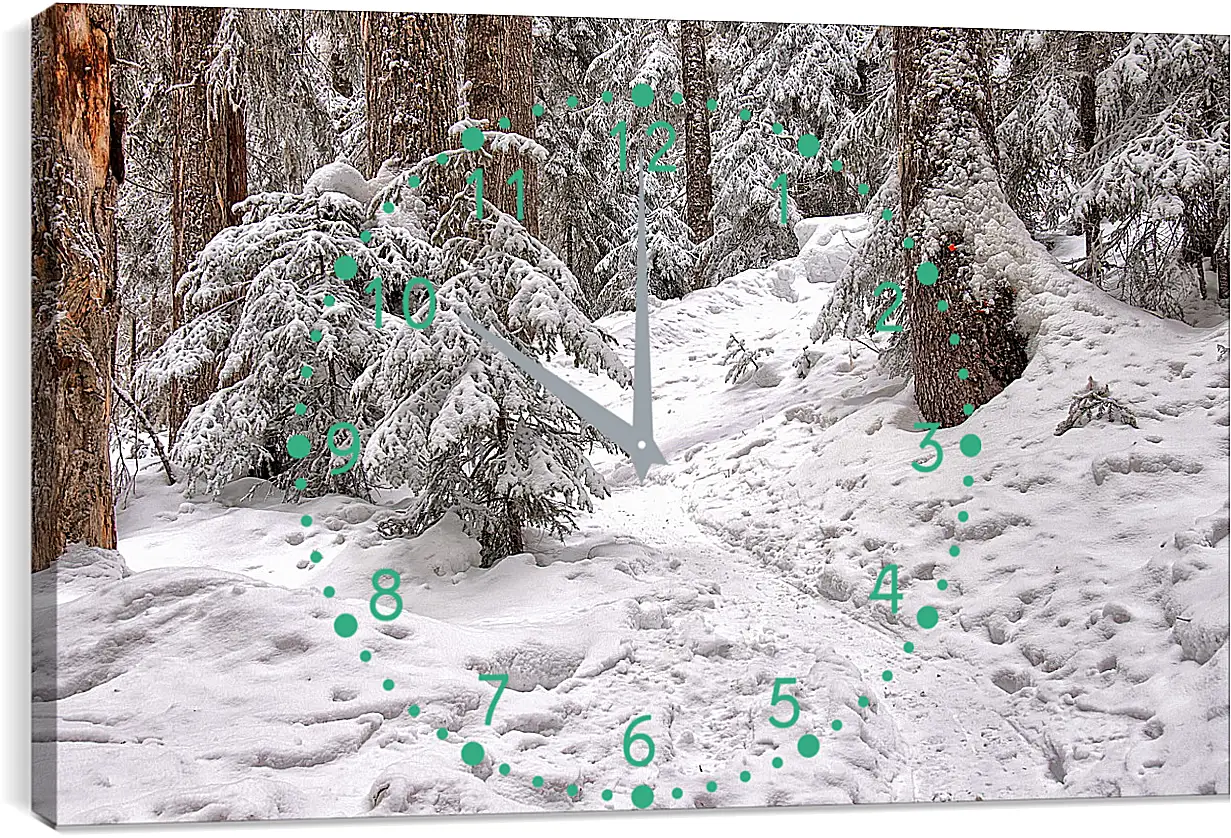 Часы картина - Зима