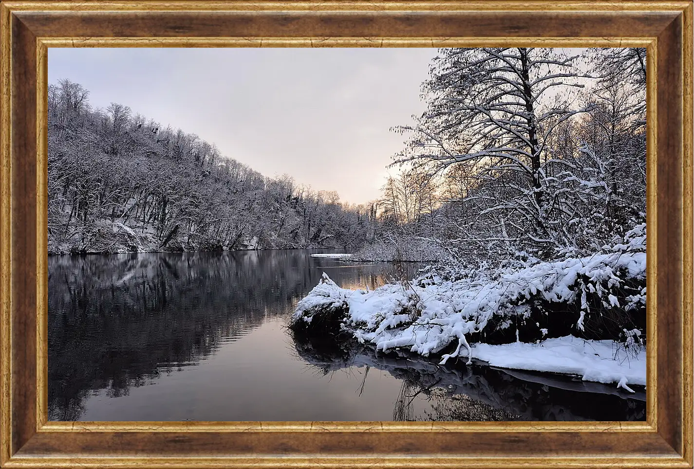 Картина в раме - Зима