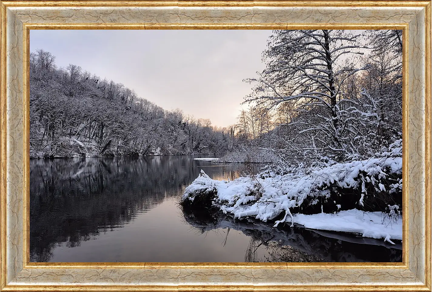 Картина в раме - Зима