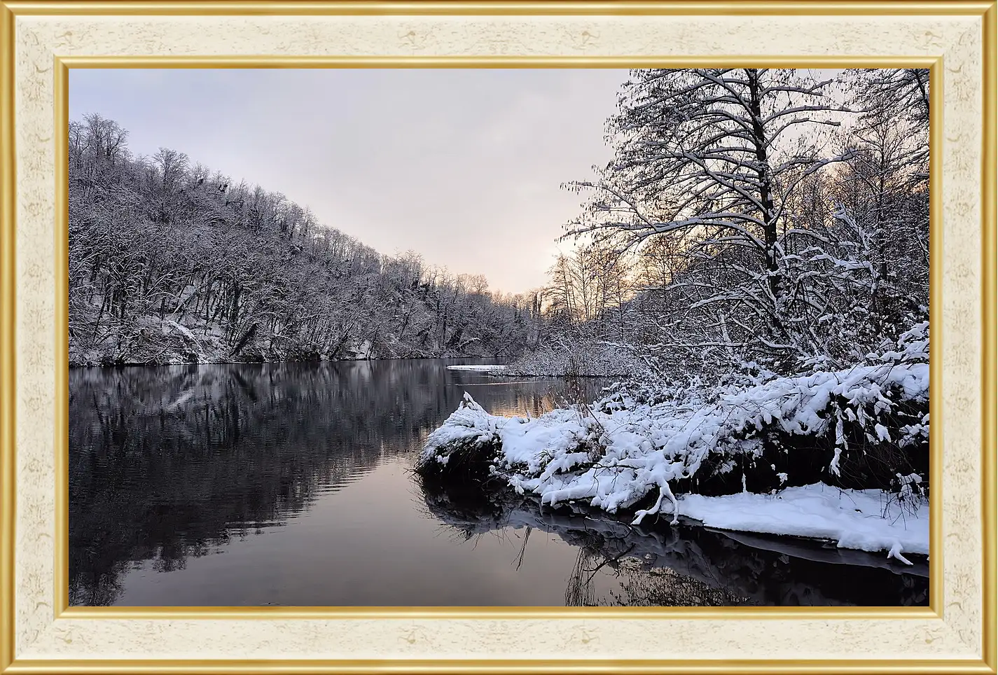 Картина в раме - Зима