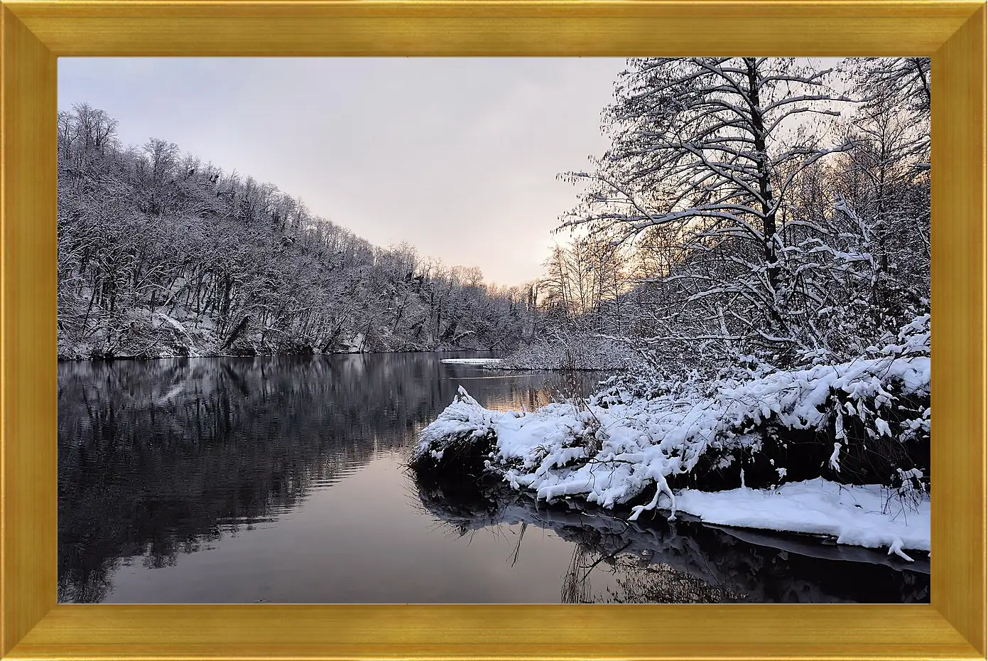 Картина в раме - Зима