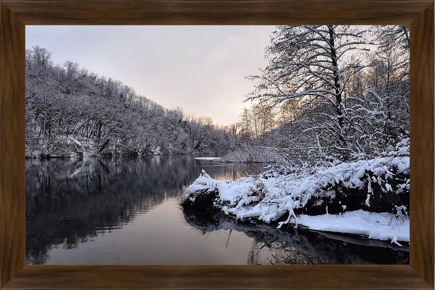 Картина в раме - Зима