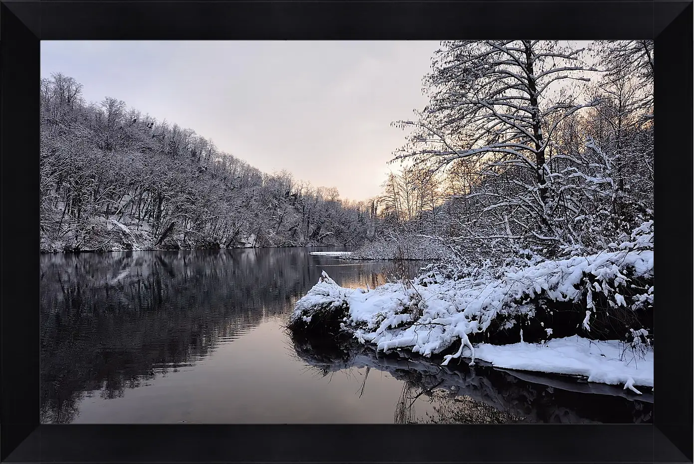 Картина в раме - Зима