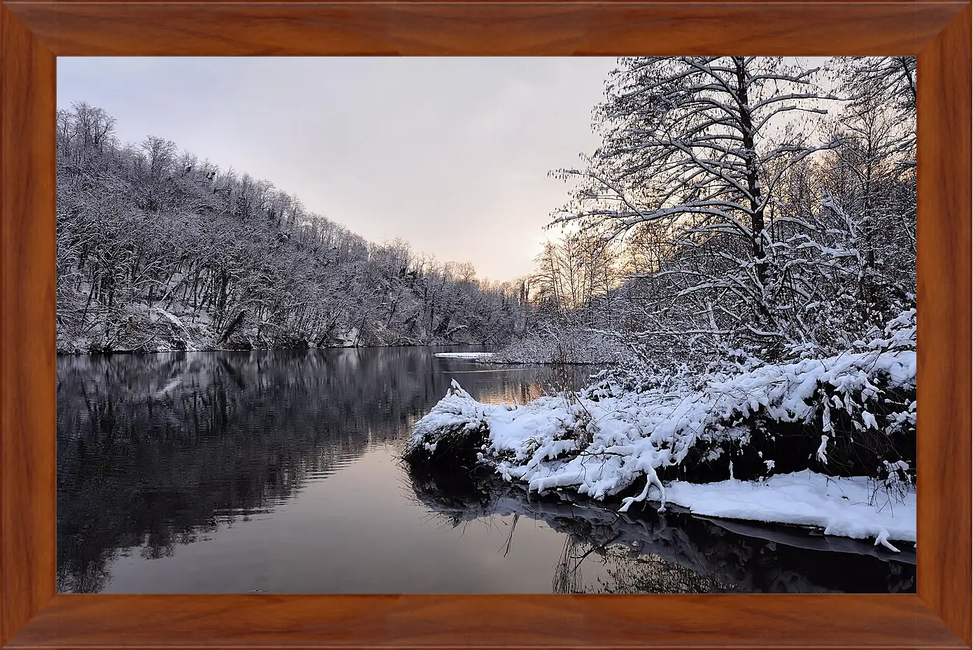 Картина в раме - Зима