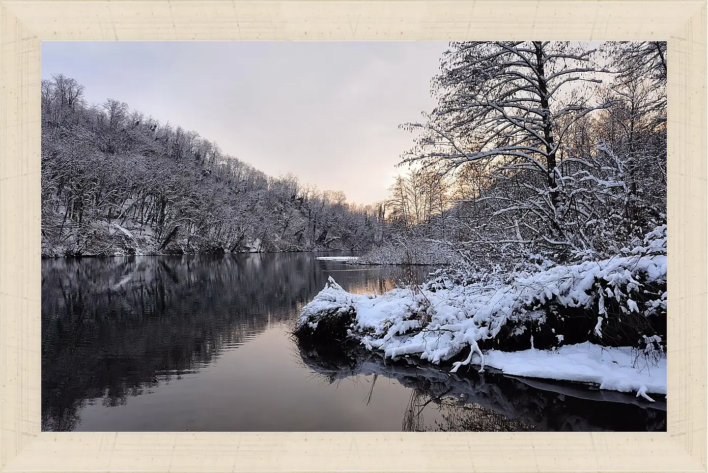 Картина в раме - Зима