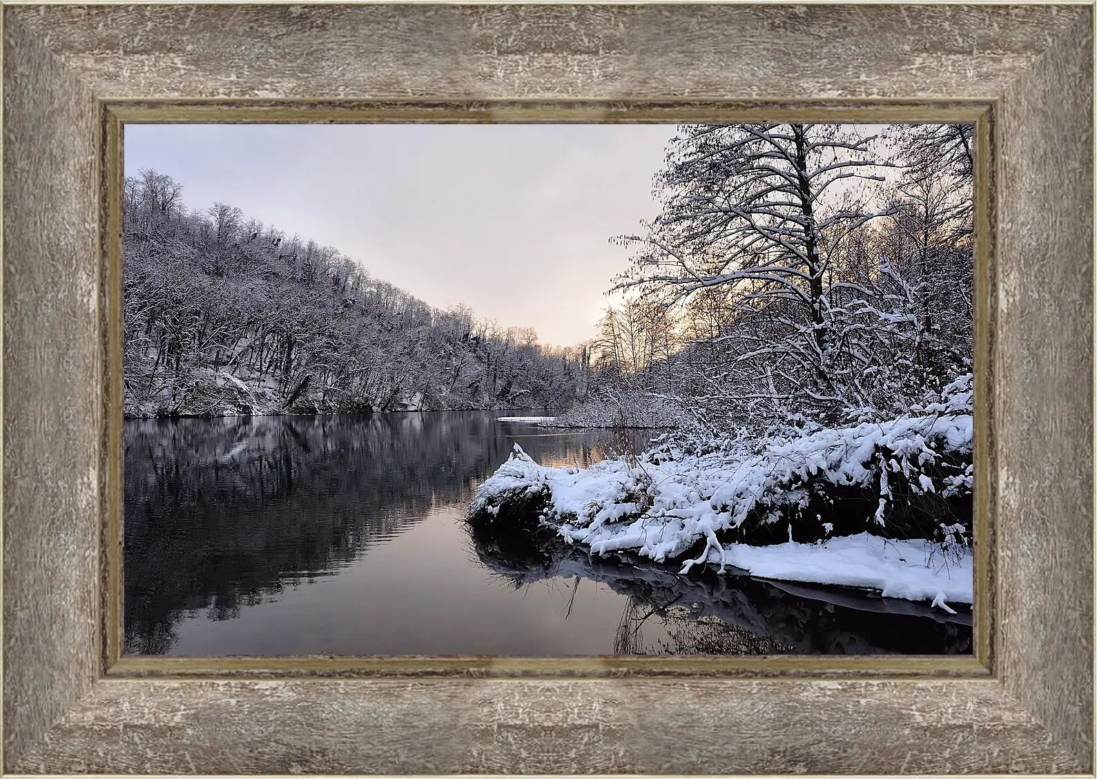 Картина в раме - Зима