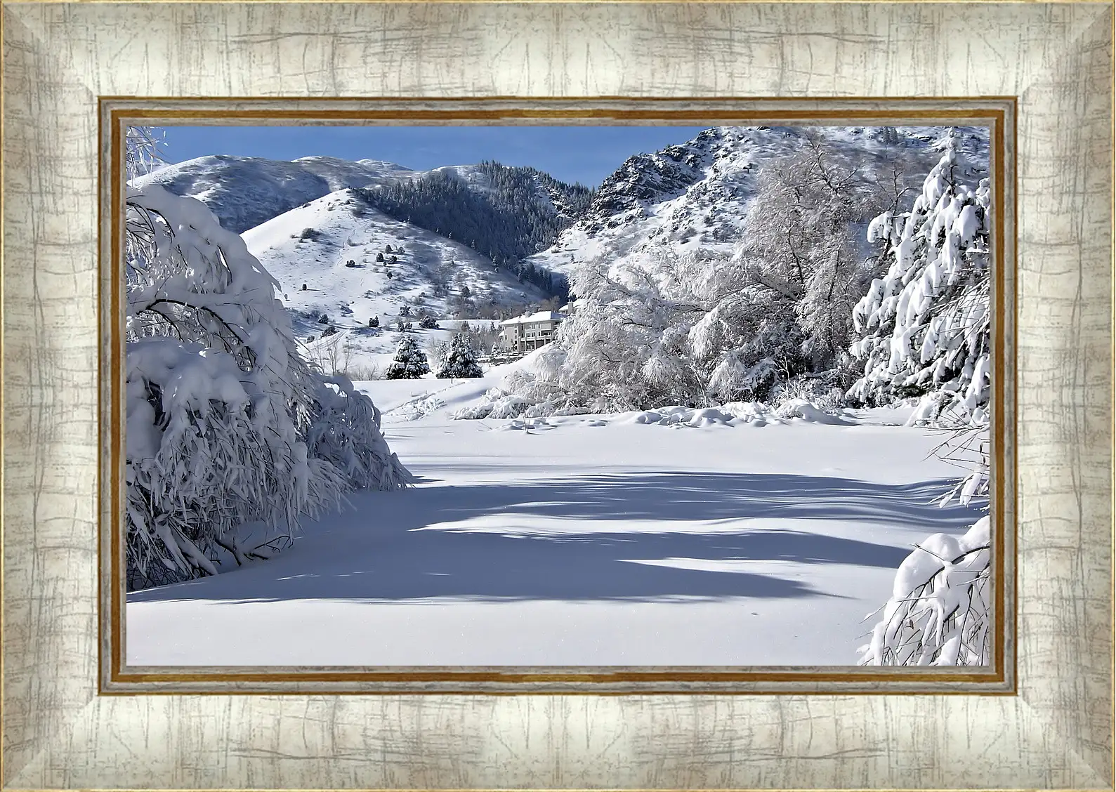 Картина в раме - Зима