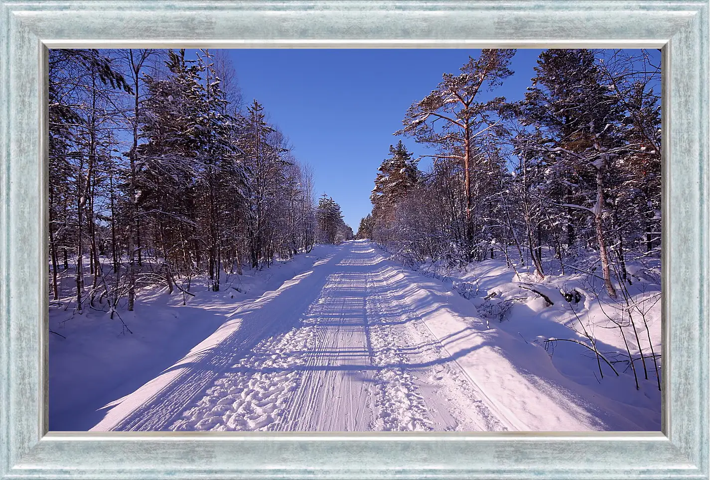 Картина в раме - Зима