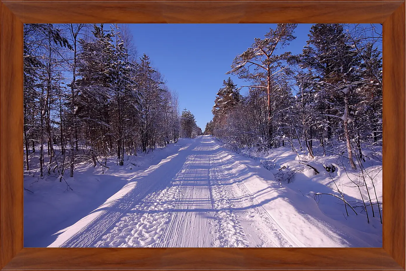 Картина в раме - Зима