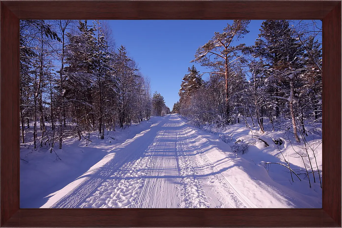 Картина в раме - Зима