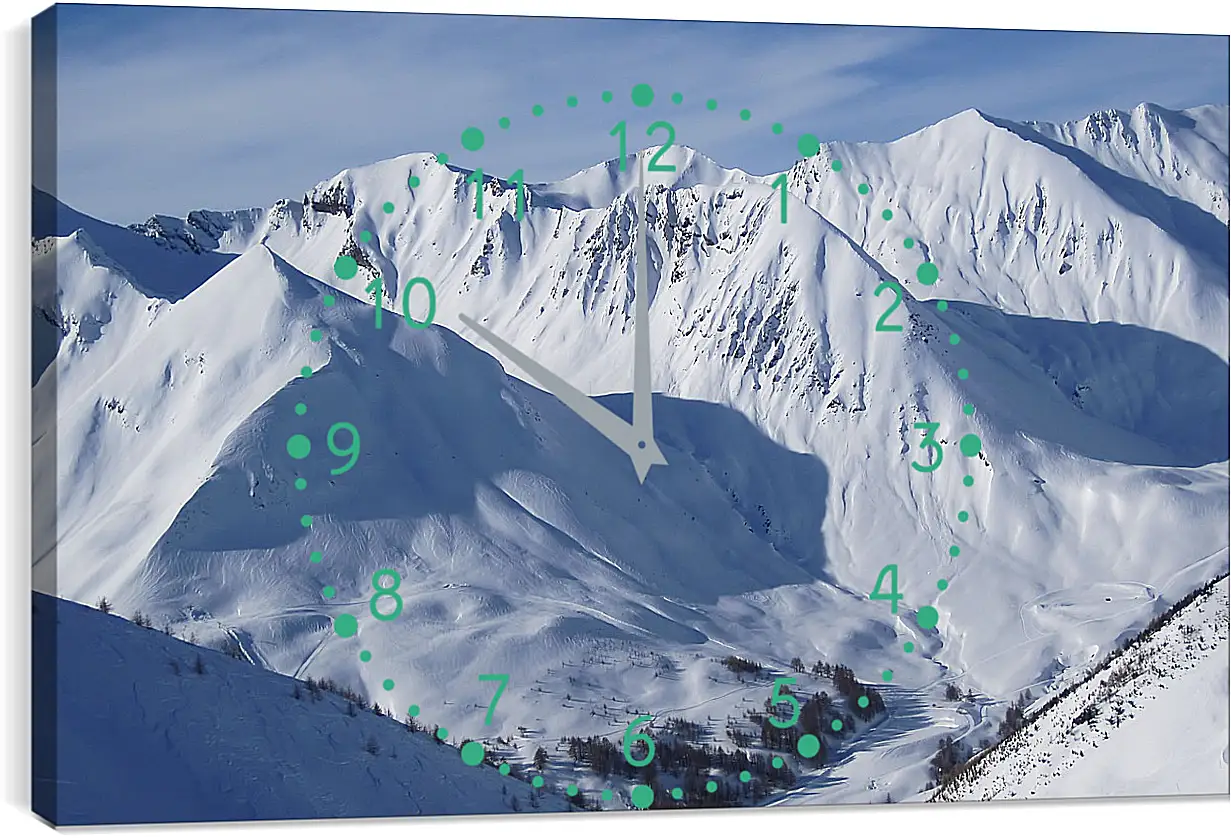 Часы картина - Зима