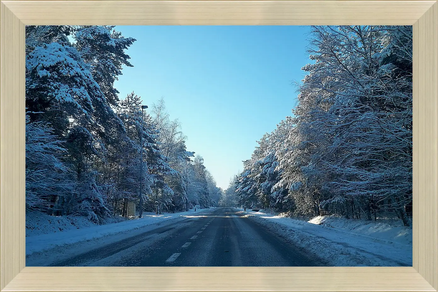 Картина в раме - Зима