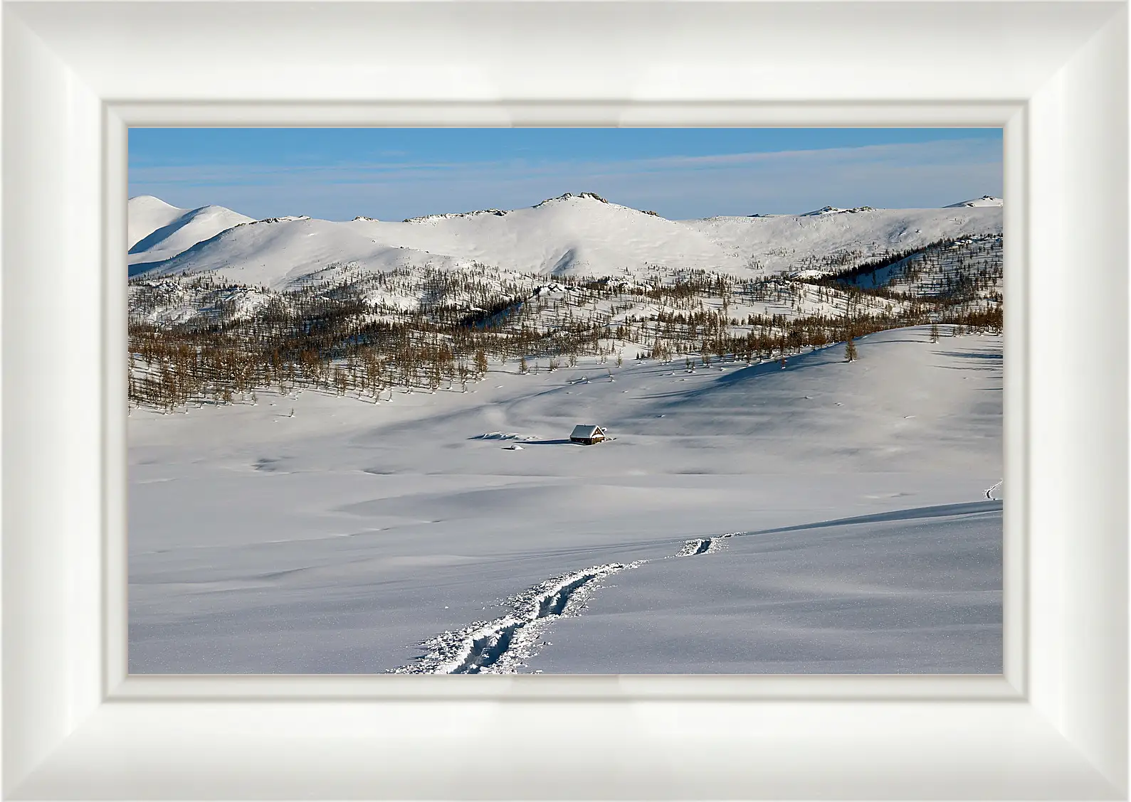 Картина в раме - Зима