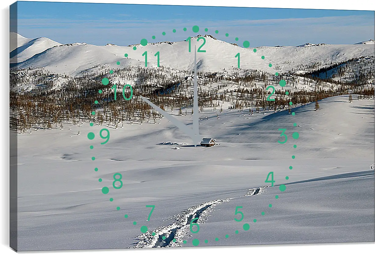 Часы картина - Зима