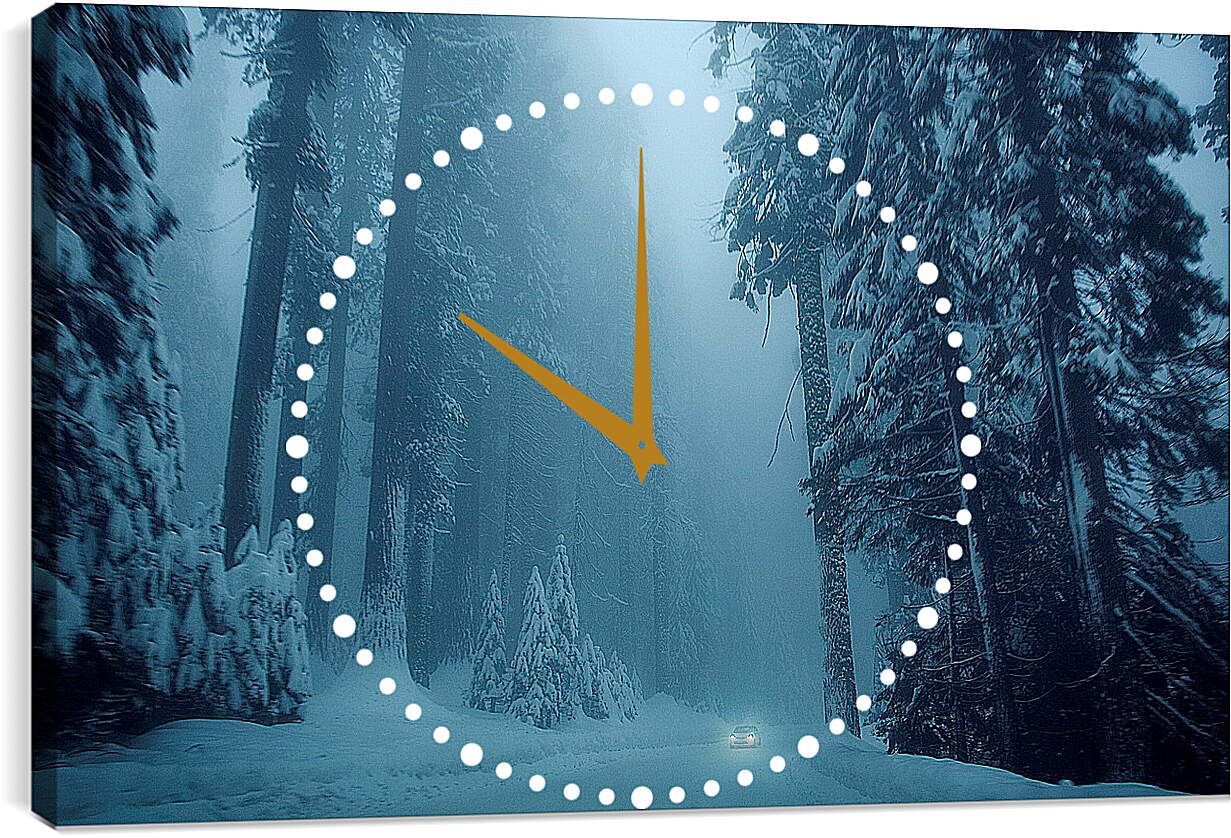 Часы картина - Зима