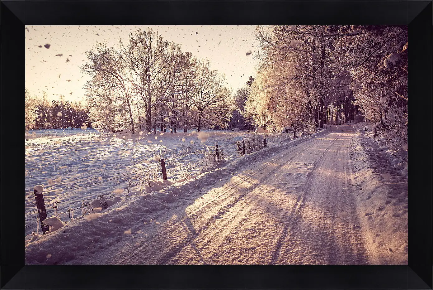 Картина в раме - Зима