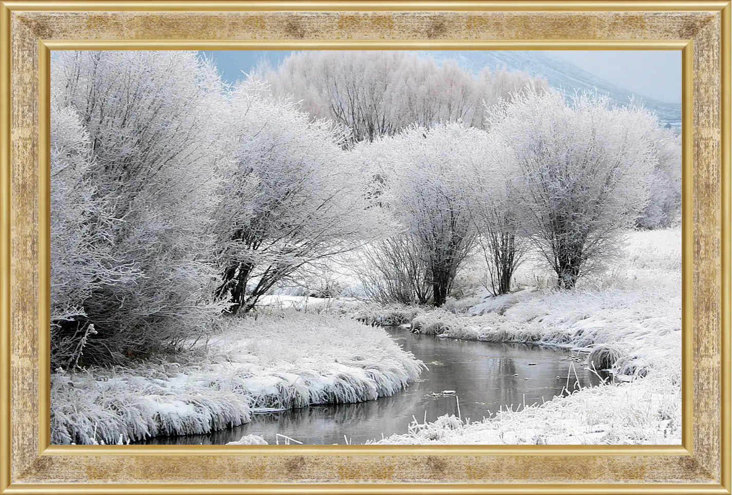 Картина в раме - Зима