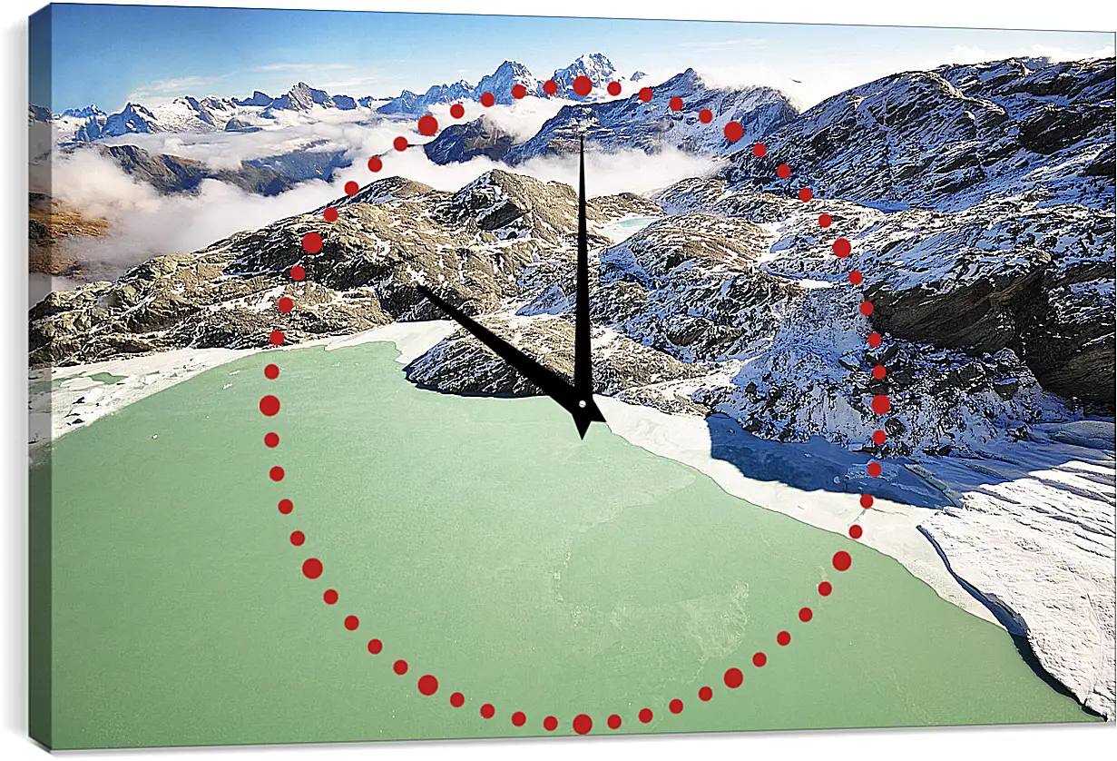 Часы картина - Зима