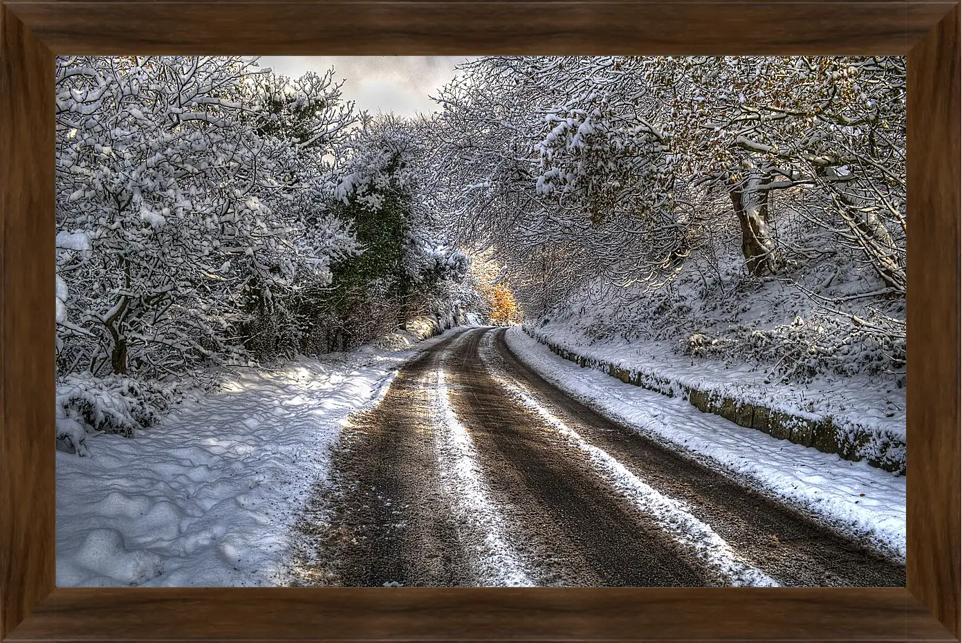 Картина в раме - Зима