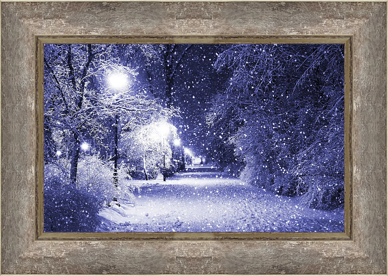 Картина в раме - Зима