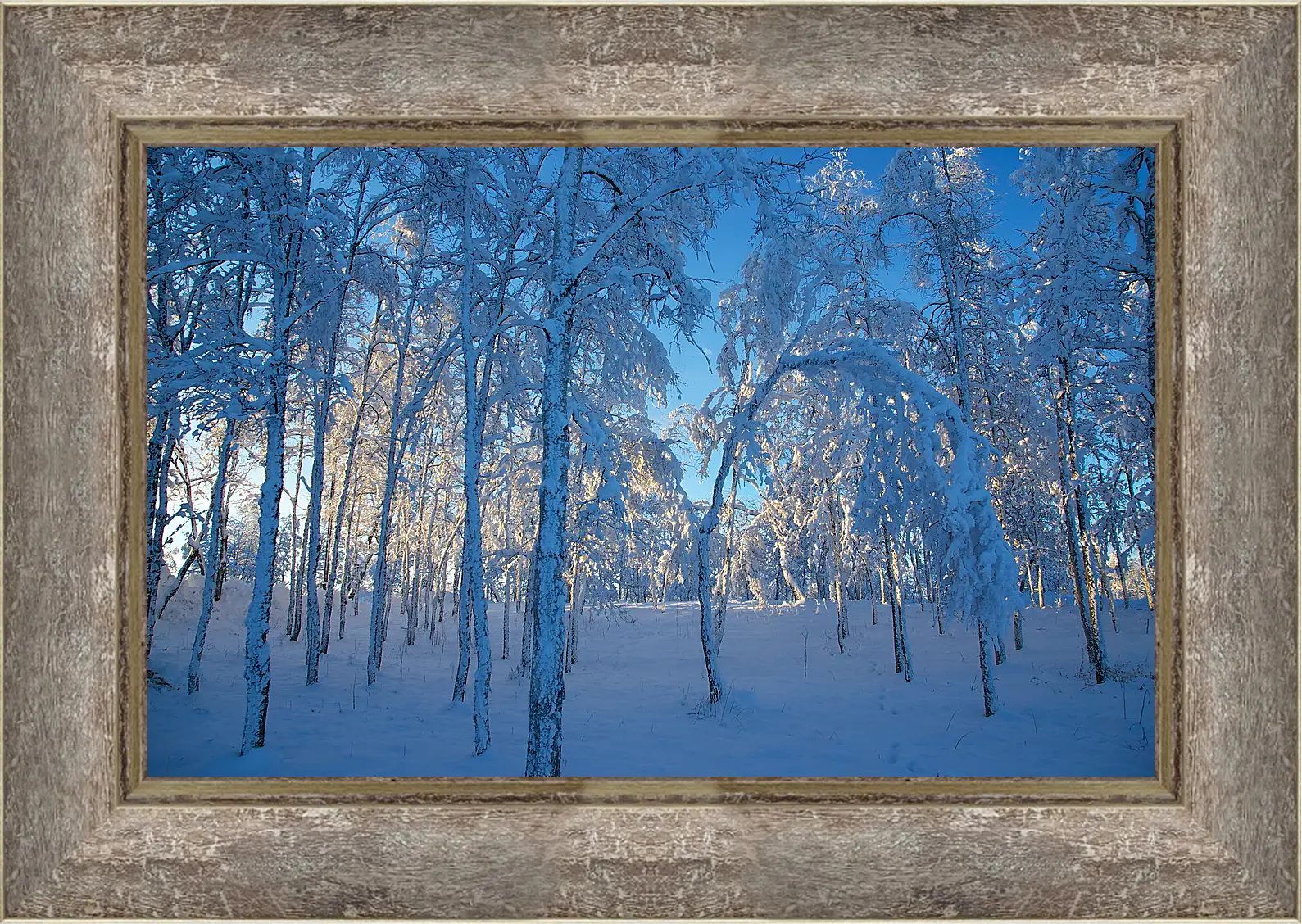 Картина в раме - Зима