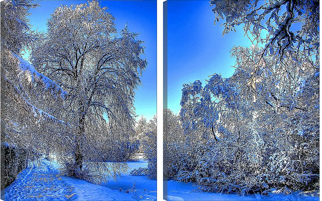 Модульная картина - Зима