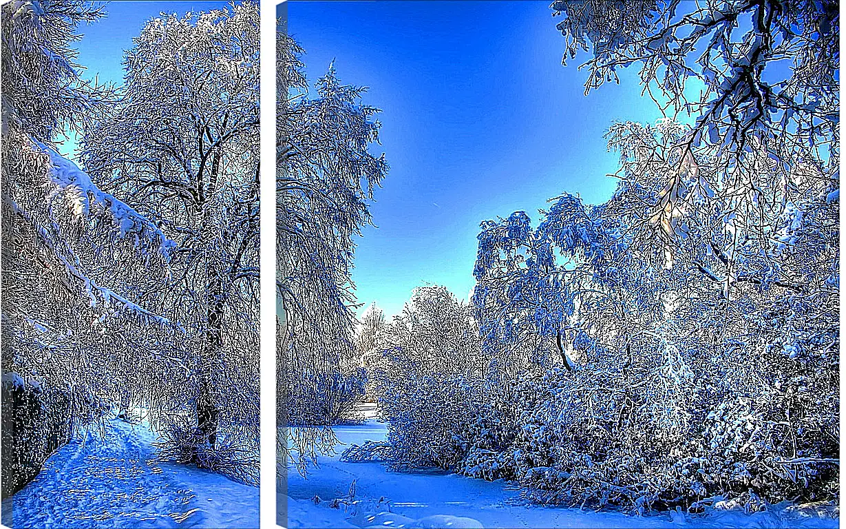Модульная картина - Зима