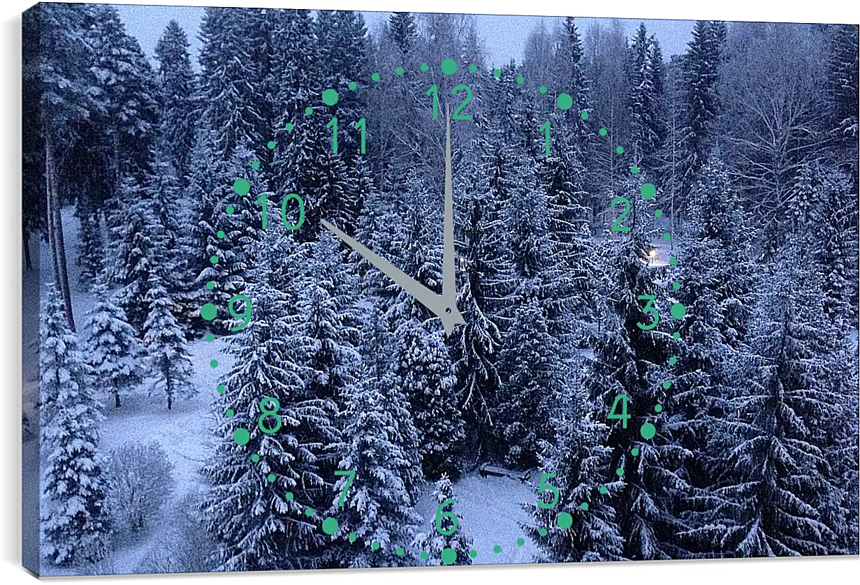 Часы картина - Зима
