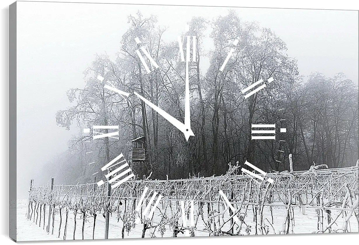 Часы картина - Зима